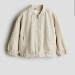 PRE-OWN✨LINEN BLEND BOMBER JACKET